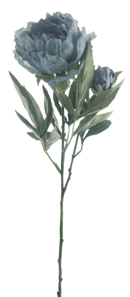 Paeony spray eco collection grey blue 66cm