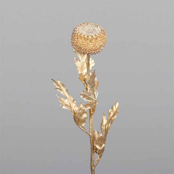Marigolds-Branch, metallic, 63 cm, gold.