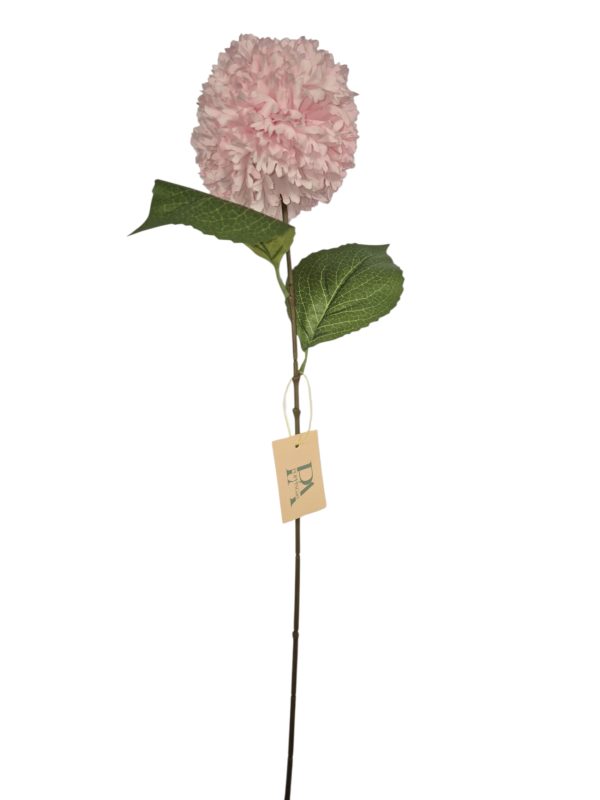 Hydrangea ball with Coffee stem, Pink, 64cm.
