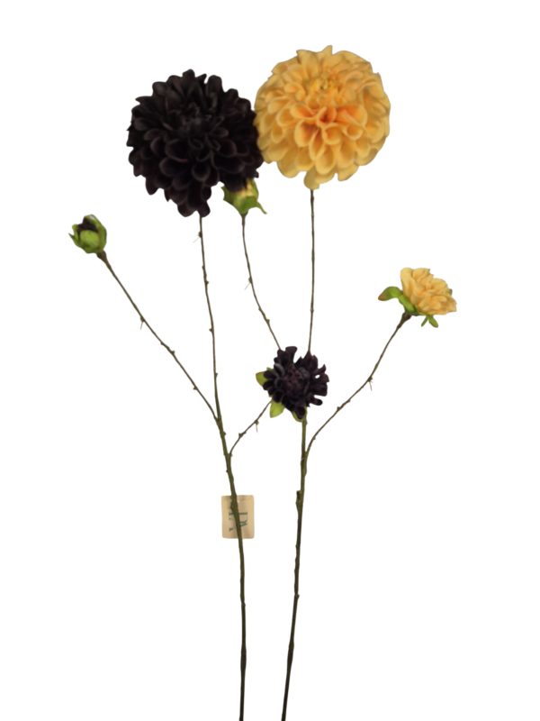 Dahlia, Spring mix, Light Orange and Dark Red, 88cm